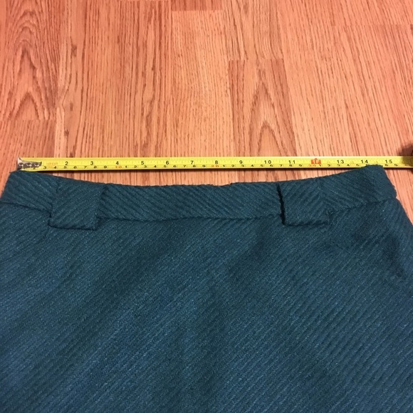 👸 Loft tealish blue green wool skirt size 2 - Picture 6 of 16